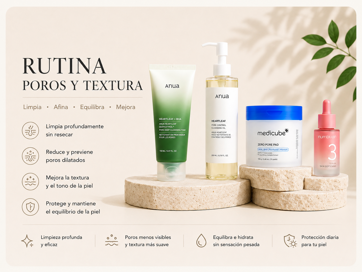 Rutina Poros y Textura